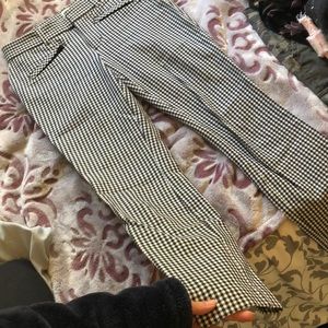 GAP Gingham checkered print cropped skinny pants
